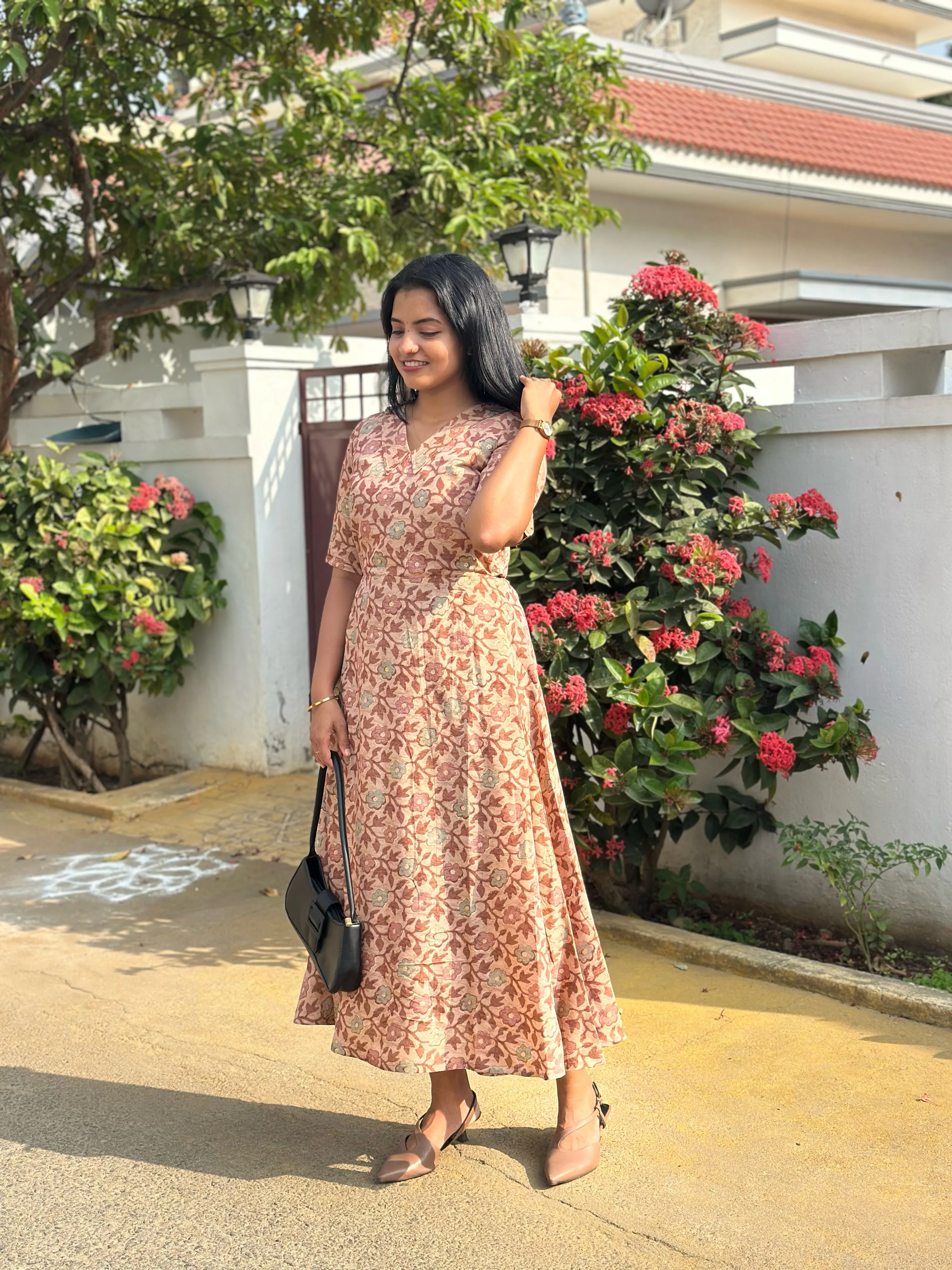 RADHI Ethnic Maxi Dress for women view alternate - Viyal Design Studio