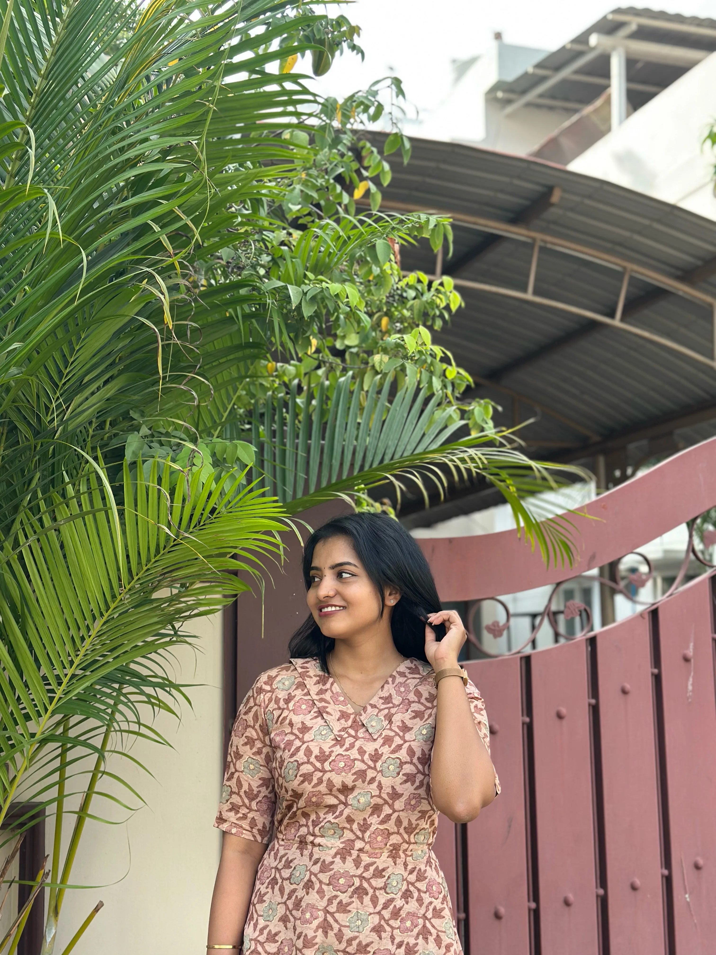 RADHI Ethnic Maxi Dress for women view 3 - Viyal Design Studio