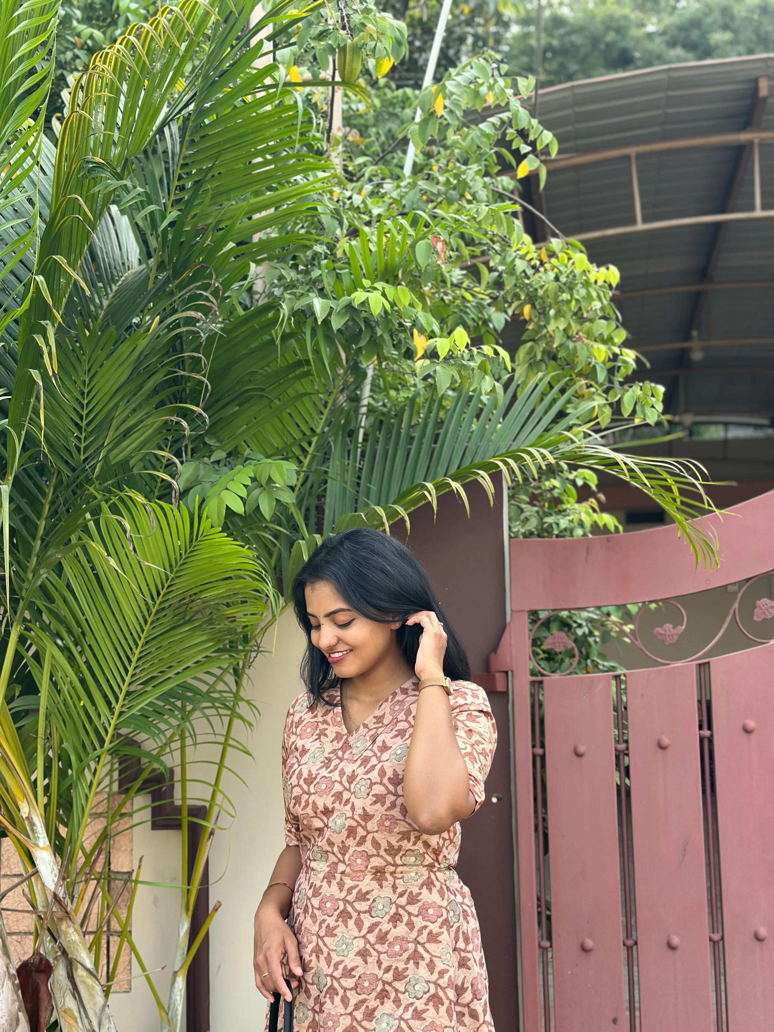 RADHI Ethnic Maxi Dress for women view 5 - Viyal Design Studio