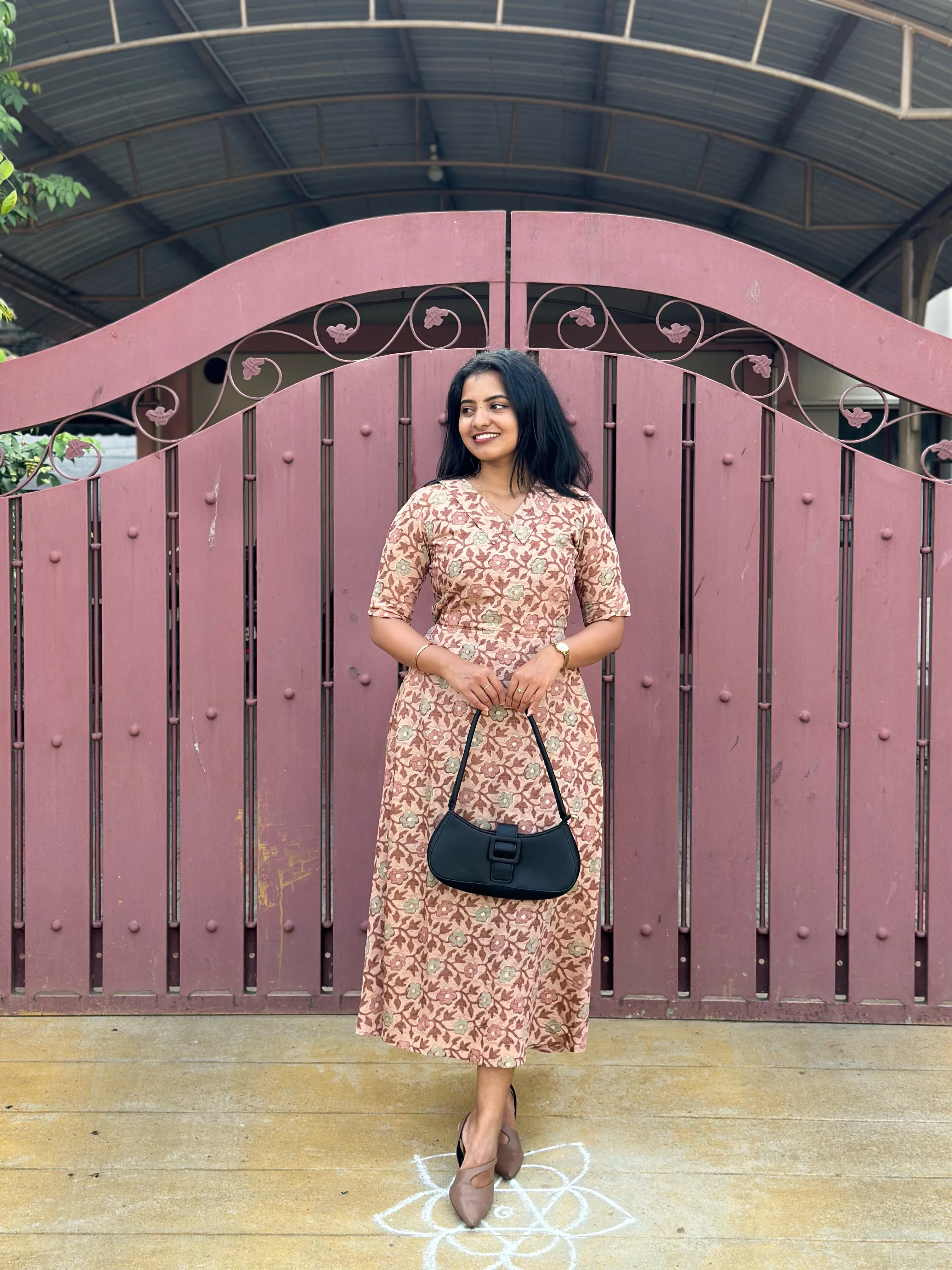 RADHI Ethnic Maxi Dress for women view 6 - Viyal Design Studio
