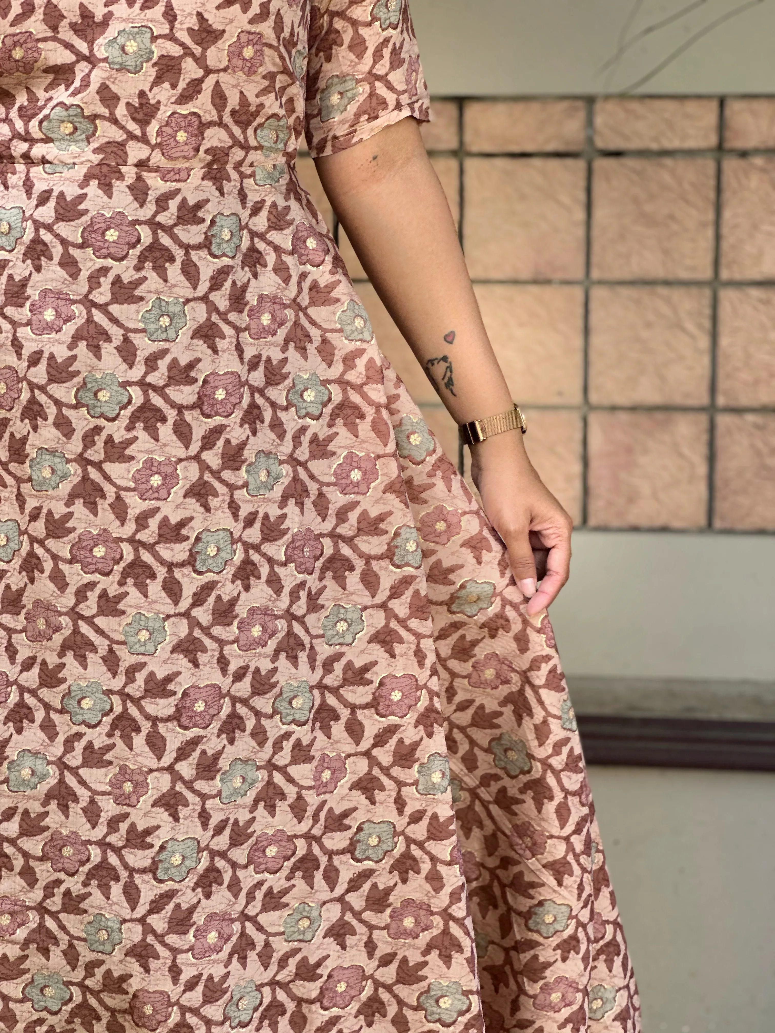 RADHI Ethnic Maxi Dress for women view 8 - Viyal Design Studio