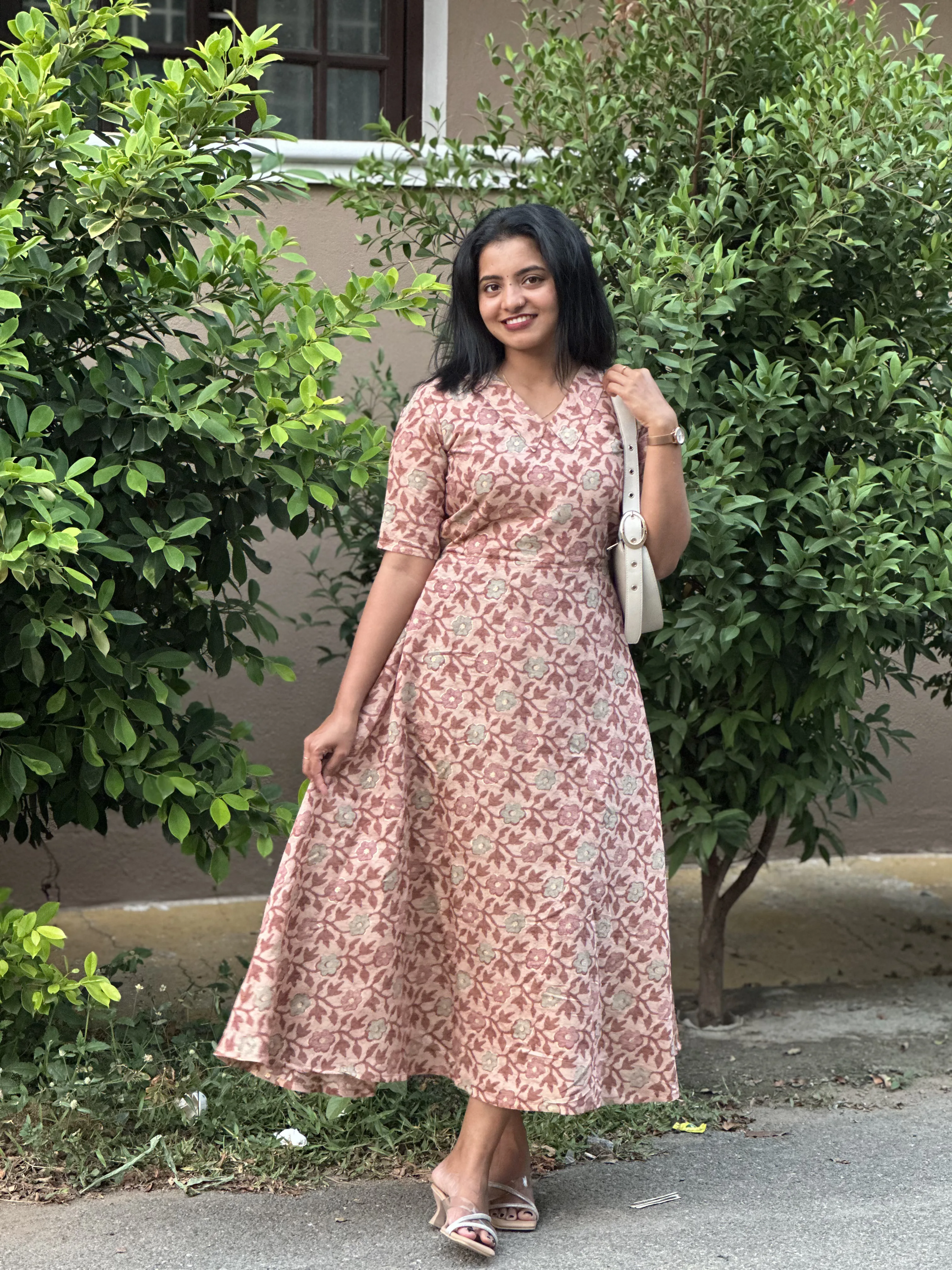 RADHI Ethnic Maxi Dress for women view 11 - Viyal Design Studio