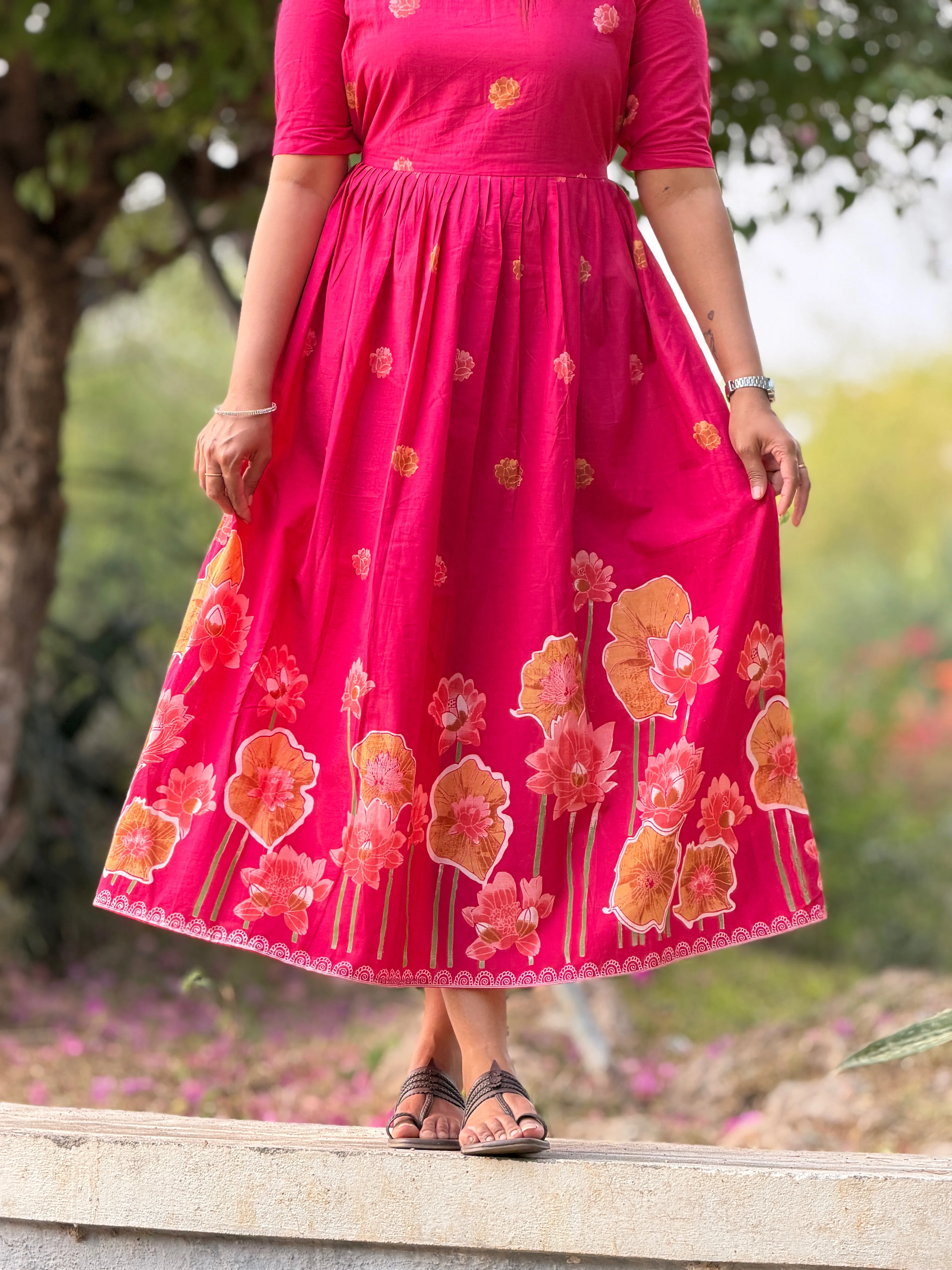 RIYA Ethnic Maxi Dress for women view 3 - Viyal Design Studio