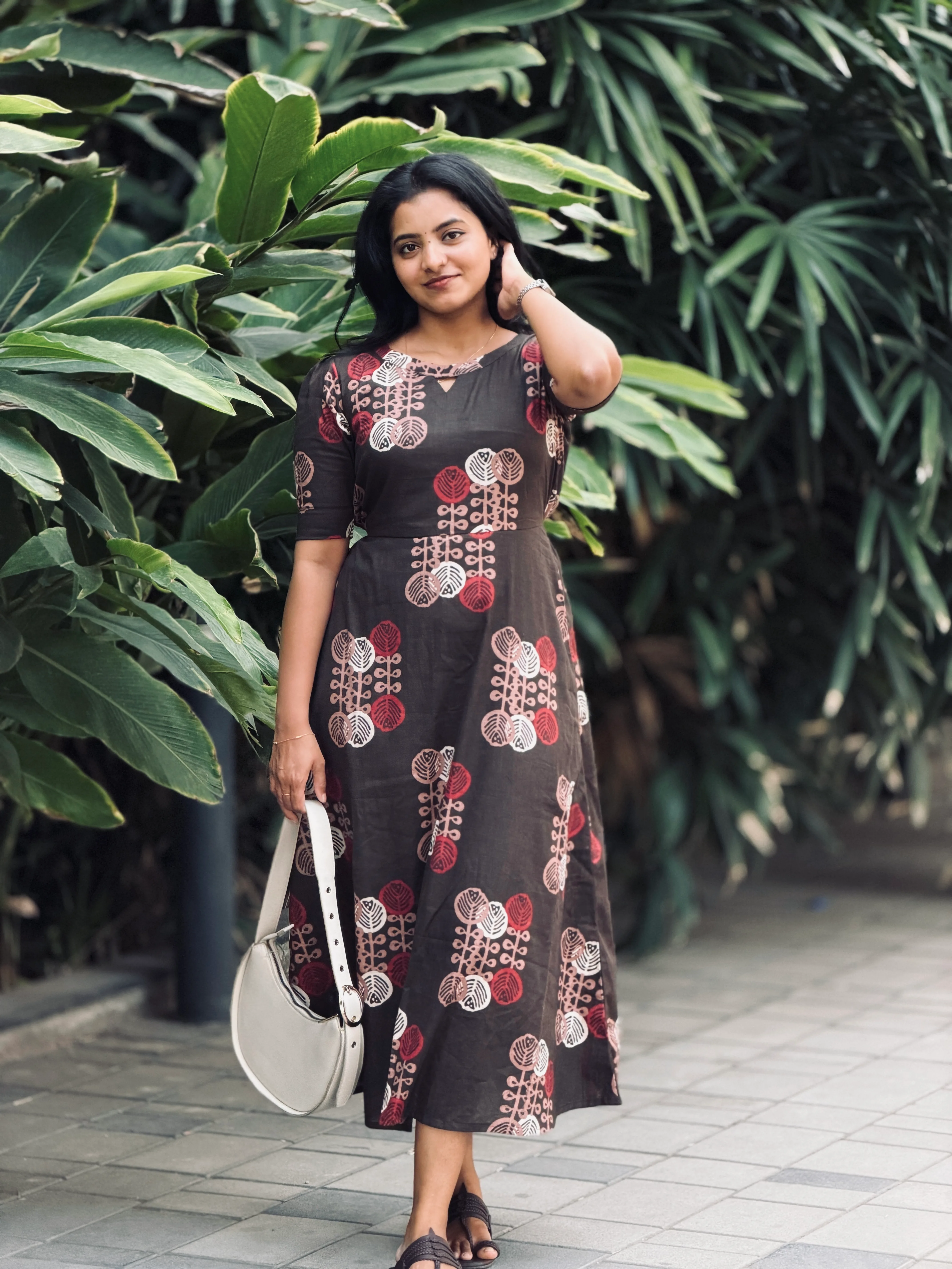 PRAGATHI Ethnic Maxi Dress for women view 10 - Viyal Design Studio