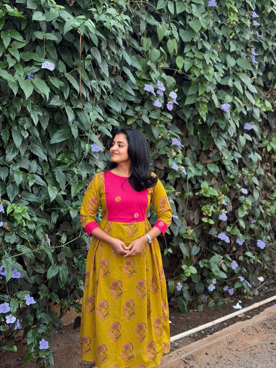 Diya Ethnic Maxi Dress for women view 3 - Viyal Design Studio