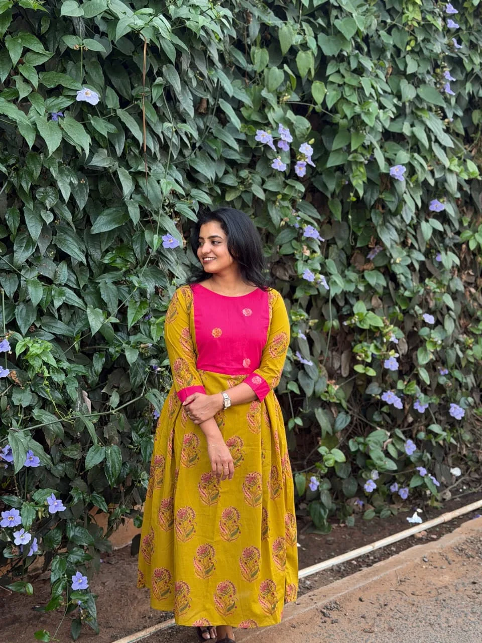 Diya Ethnic Maxi Dress for women view 4 - Viyal Design Studio