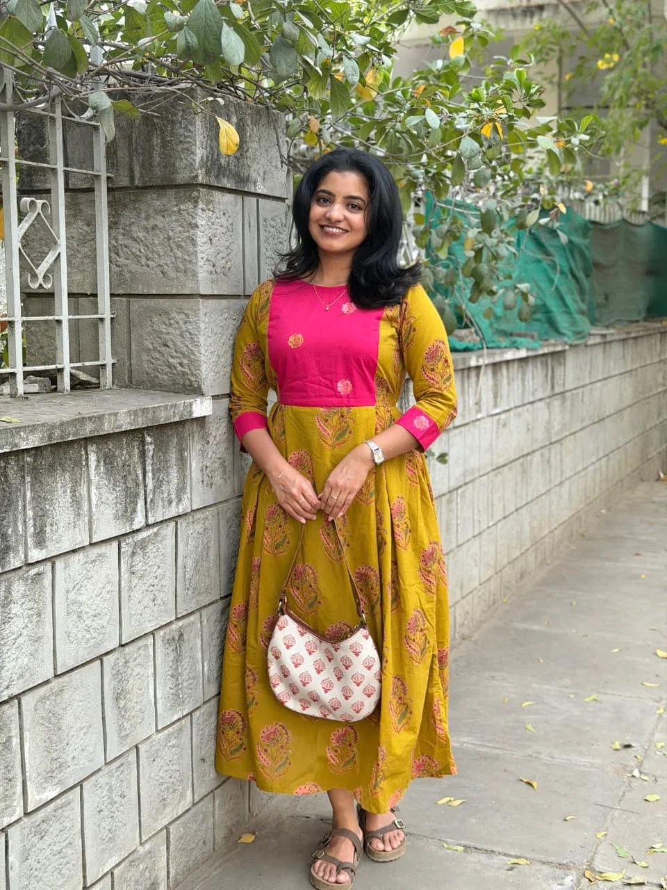 Diya Ethnic Maxi Dress for women view 10 - Viyal Design Studio