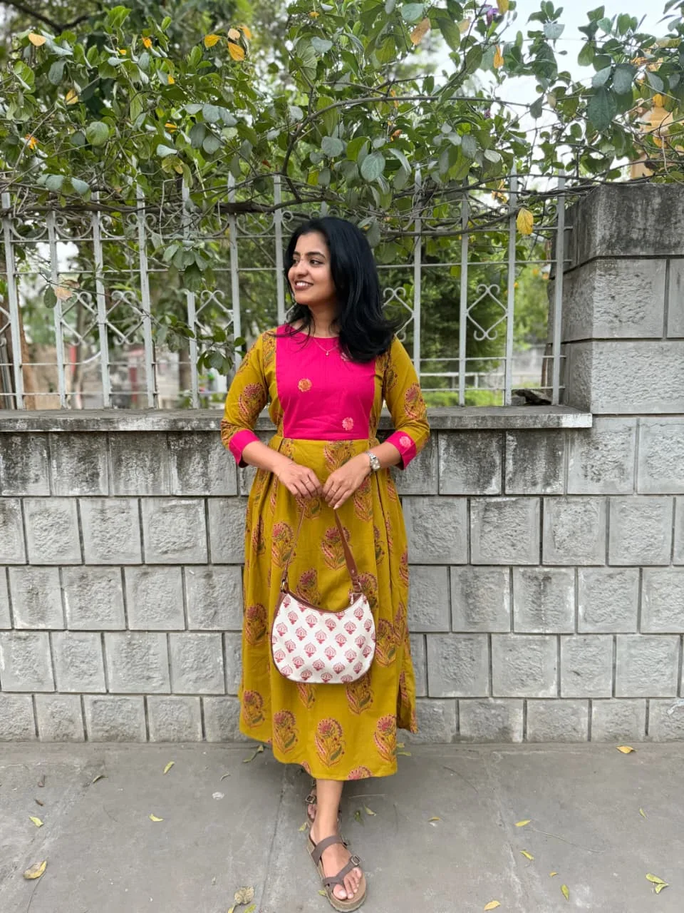 Diya Ethnic Maxi Dress for women view 11 - Viyal Design Studio