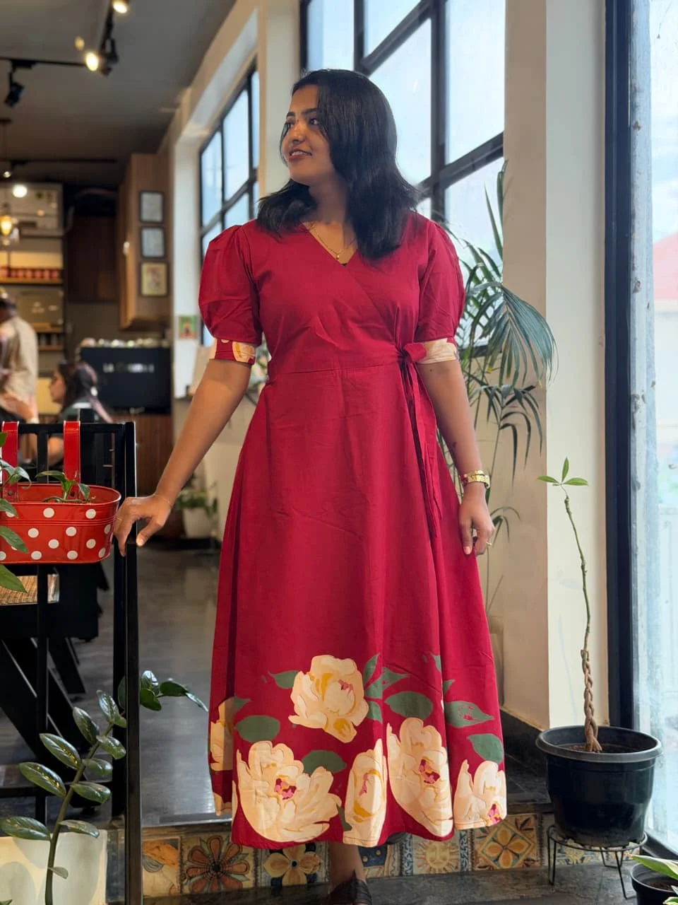 Maxi Dress 05 Ethnic Maxi Dress for women view 3 - Viyal Design Studio