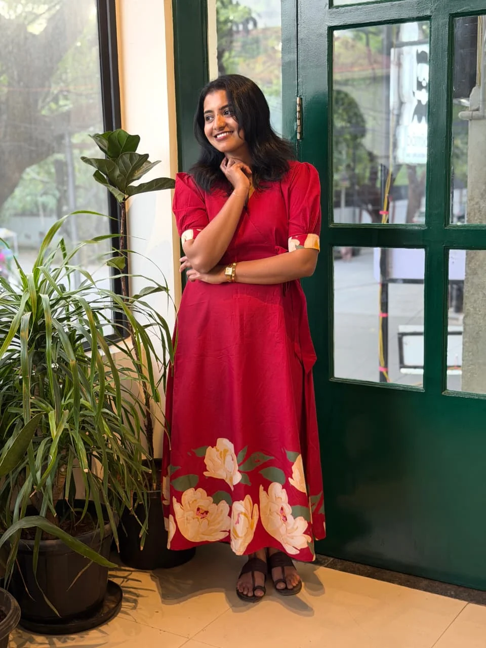Maxi Dress 05 Ethnic Maxi Dress for women view 4 - Viyal Design Studio