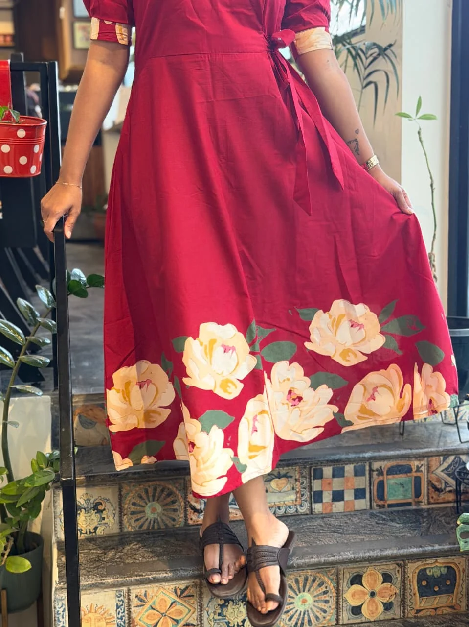 Maxi Dress 05 Ethnic Maxi Dress for women view 10 - Viyal Design Studio