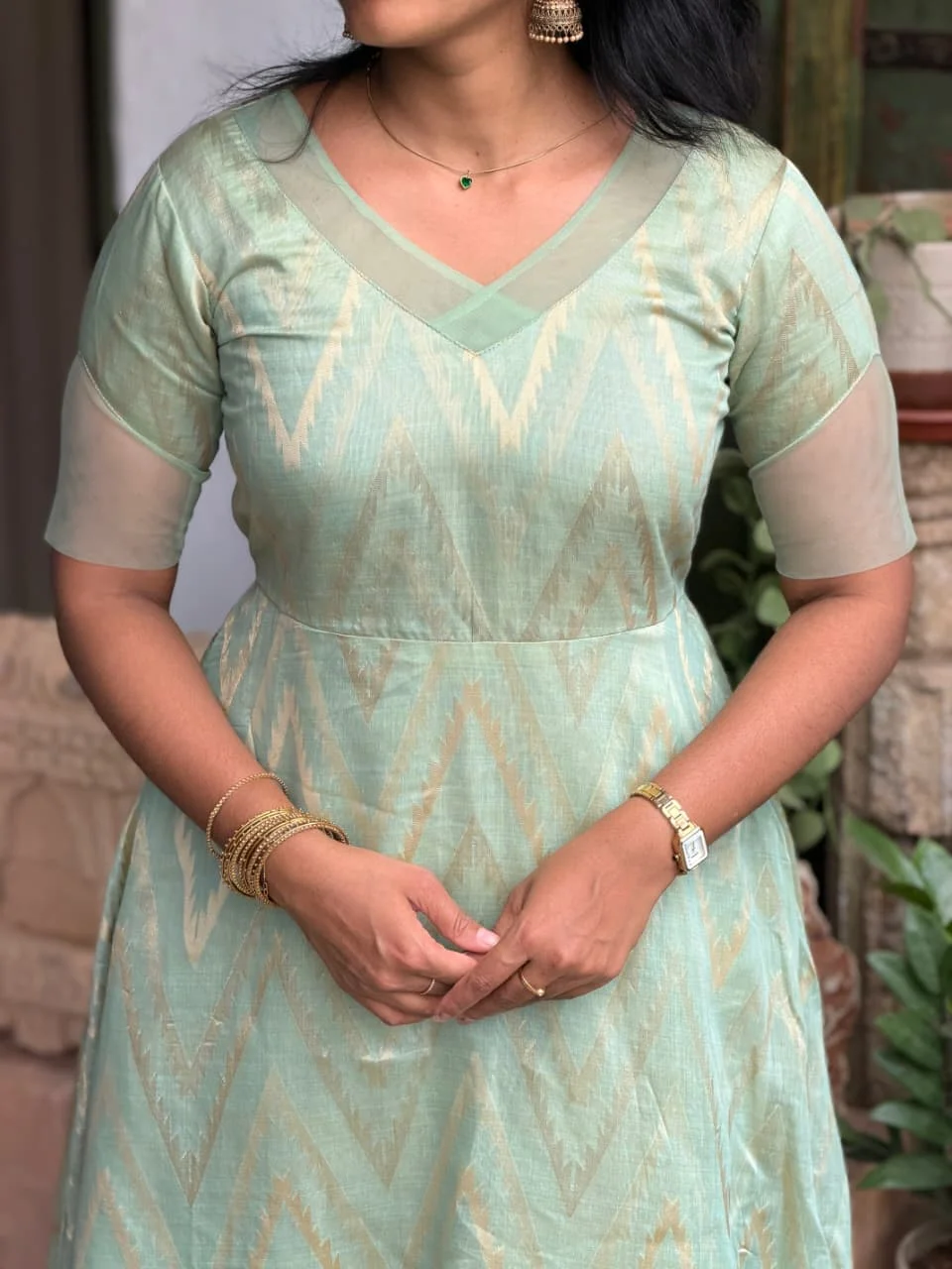 ARYA Ethnic Maxi Dress for women view 4 - Viyal Design Studio