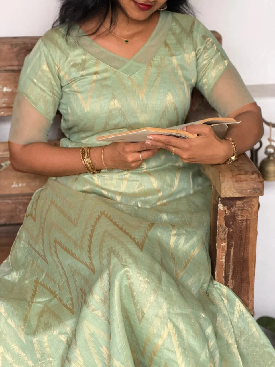 ARYA Ethnic Maxi Dress for women view 8 - Viyal Design Studio