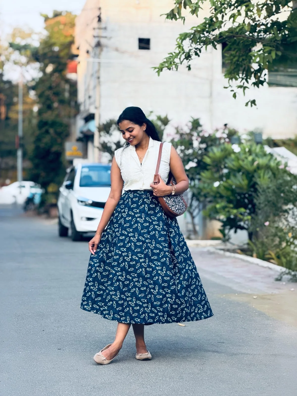 AADHIRA Crop Top Skirt Set for women view 3 - Viyal Design Studio