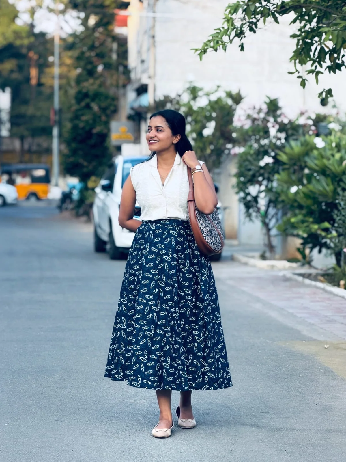AADHIRA Crop Top Skirt Set for women view 6 - Viyal Design Studio