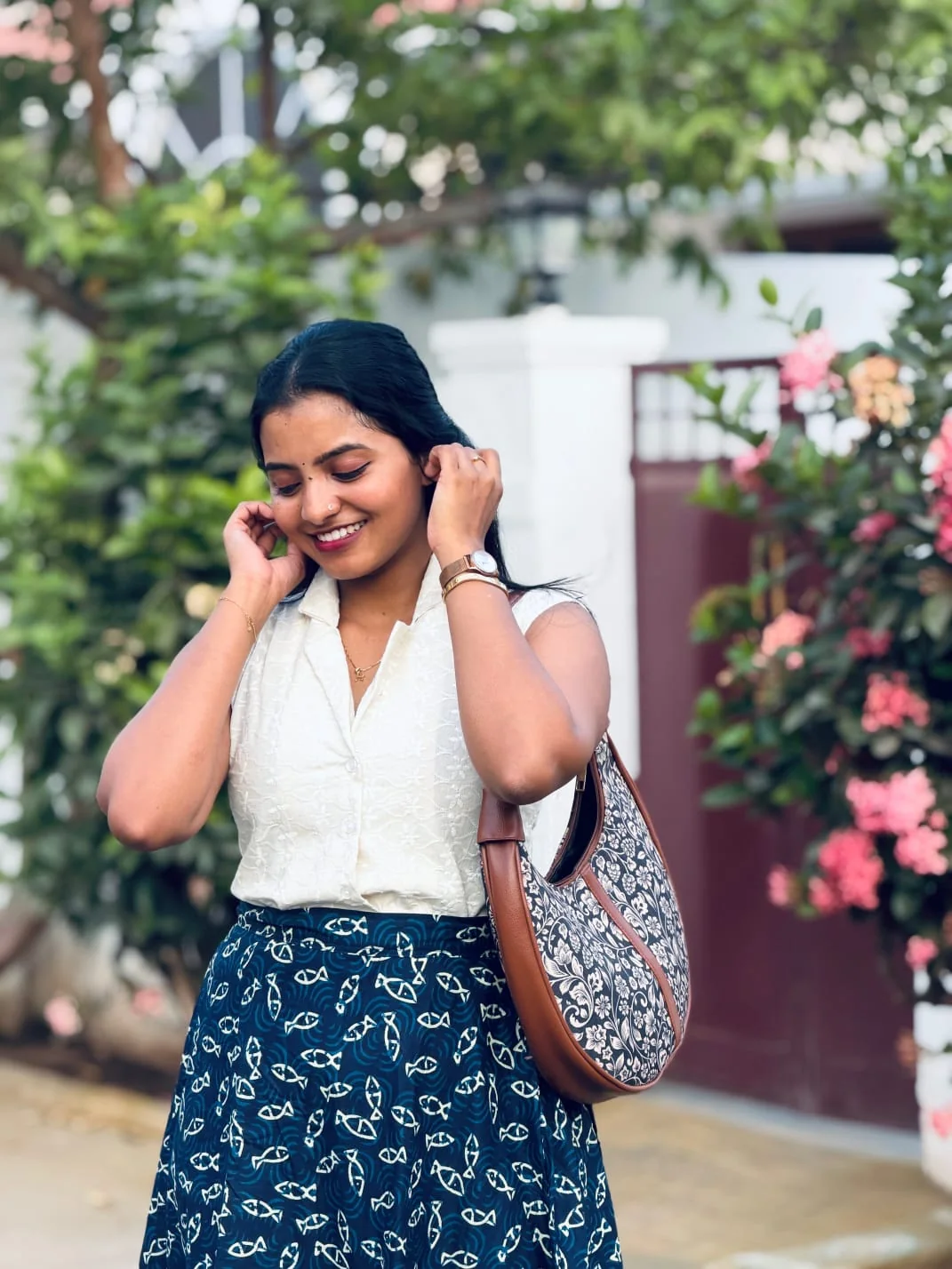 AADHIRA Crop Top Skirt Set for women view 7 - Viyal Design Studio