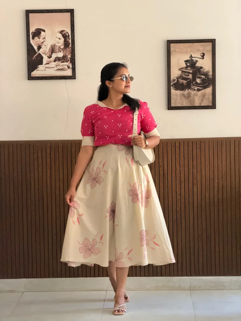 Yuvi Crop Top Skirt Set for women view 8 - Viyal Design Studio