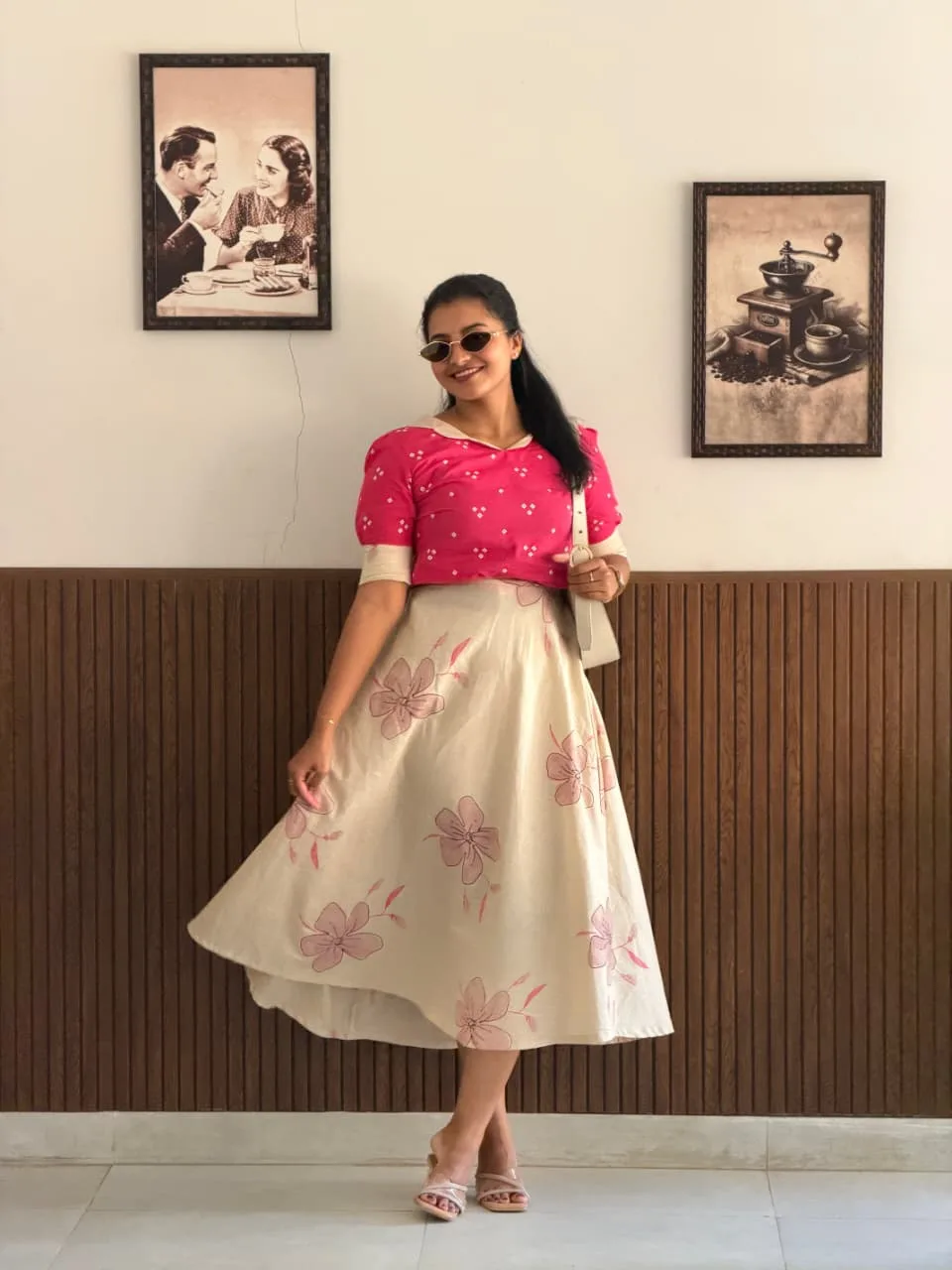 Yuvi Crop Top Skirt Set for women - Viyal Design Studio