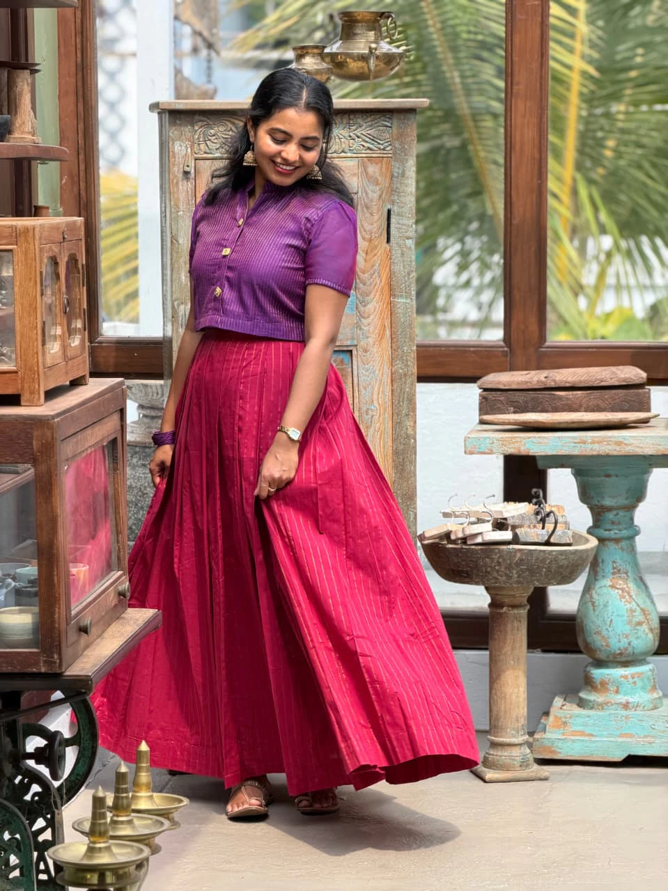IYAL Crop Top Skirt Set for women - Viyal Design Studio