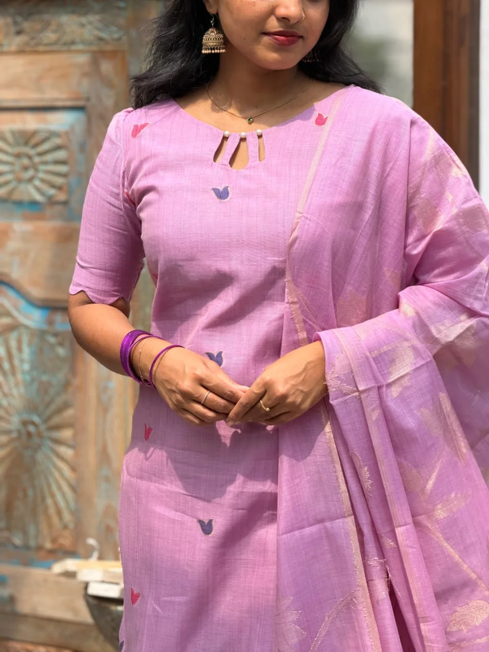 SUBIKSHA Festive Three Piece Set for women view 10 - Viyal Design Studio