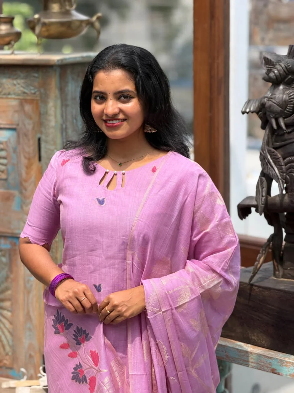 SUBIKSHA Festive Three Piece Set for women view 5 - Viyal Design Studio