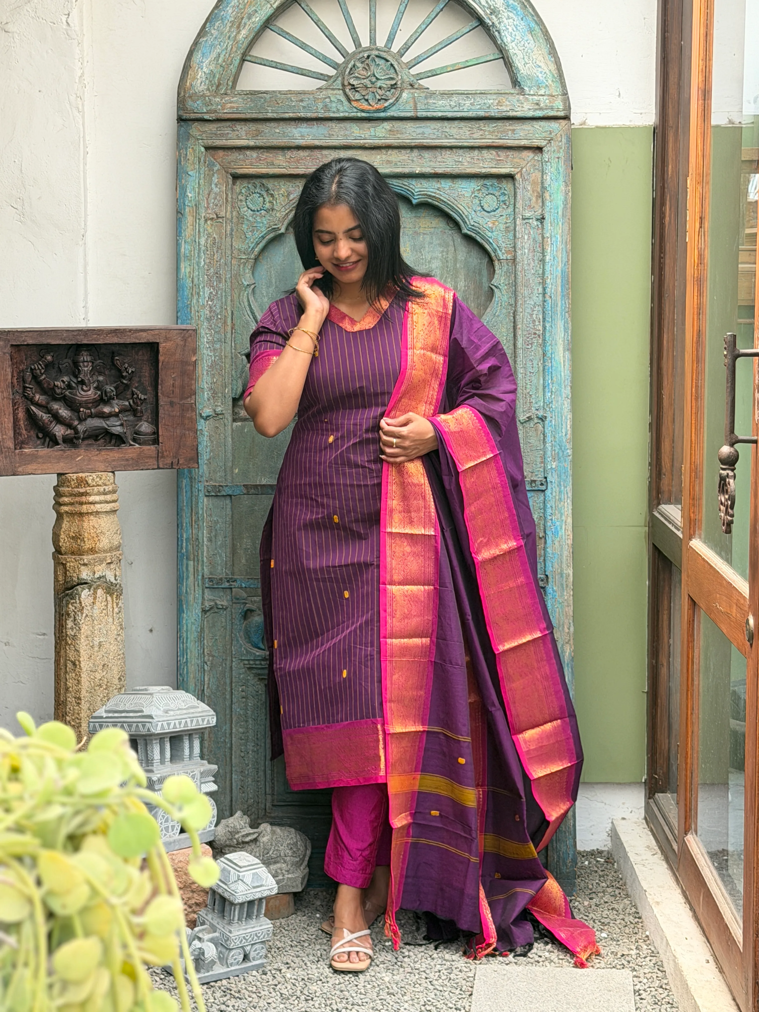 NILANTHI Two Piece Set for women view 10 - Viyal Design Studio