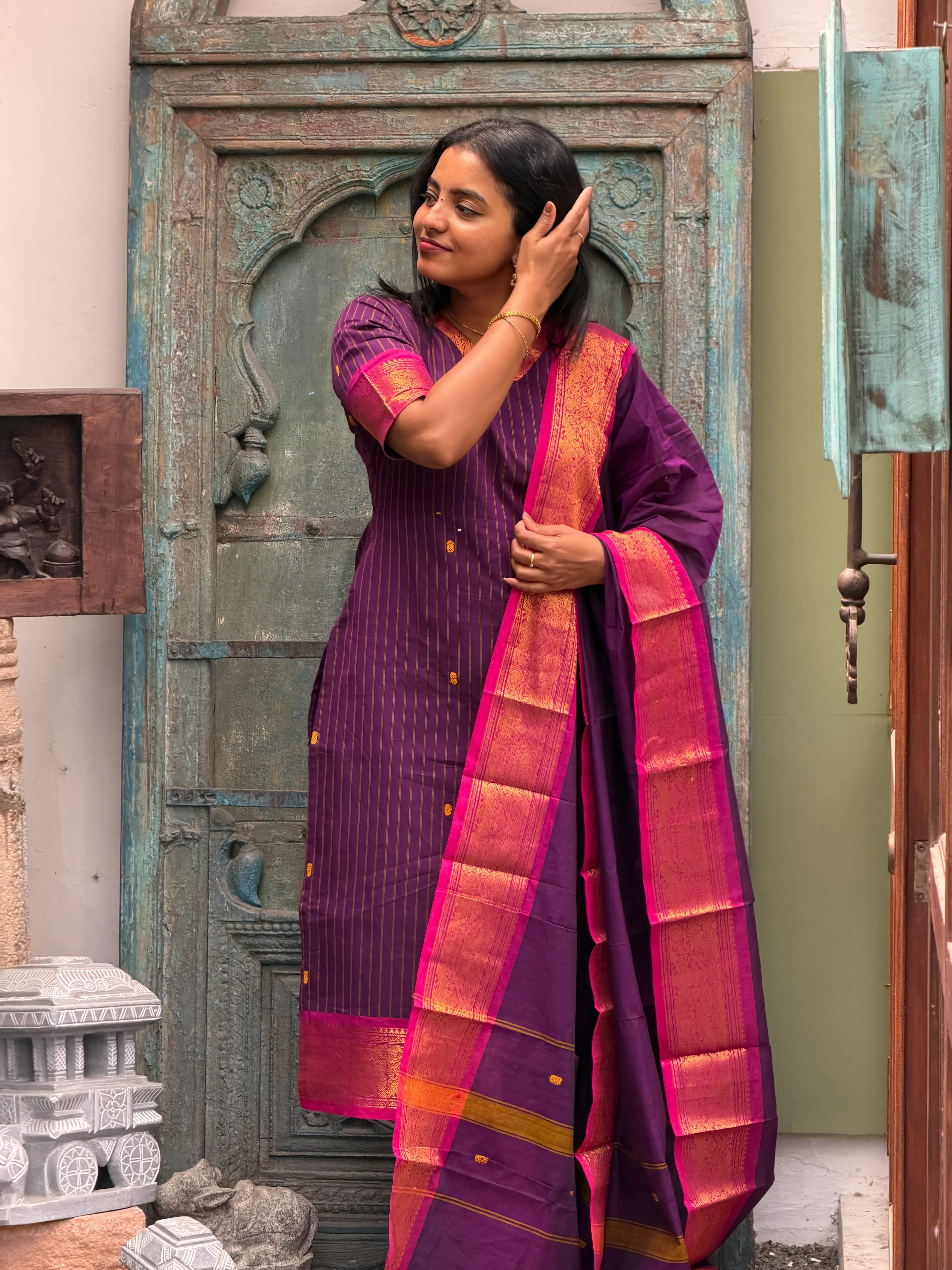 NILANTHI Two Piece Set for women view 11 - Viyal Design Studio